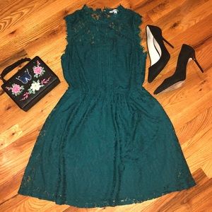 Dark turquoise lace dress